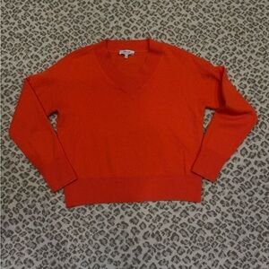 Madewell Orange Cashmere Sweater